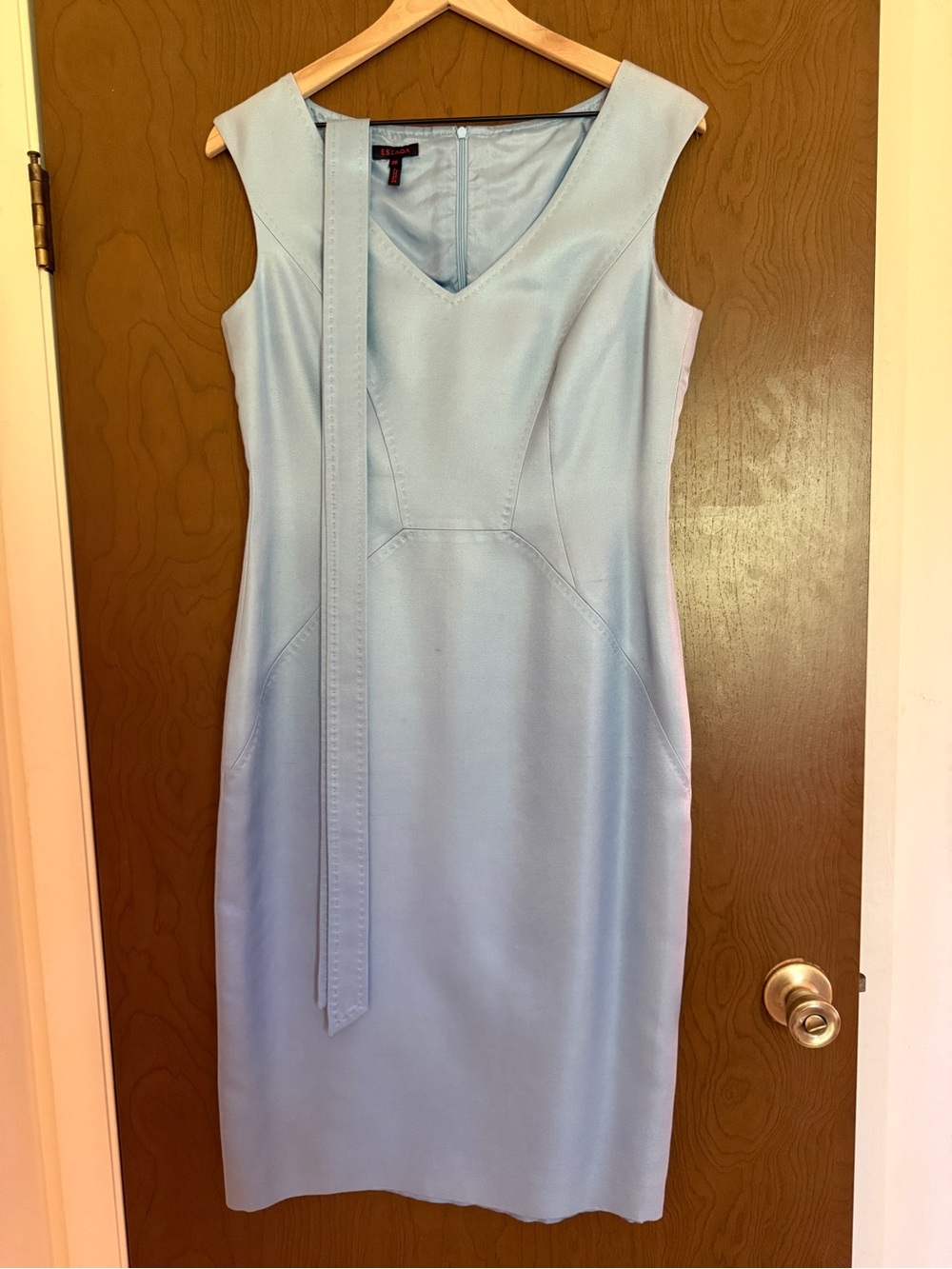 Vintage Escada Silk Blend Sheath Dress Quiet Luxury Old Money Preppy Vintage - Picture 3 of 11